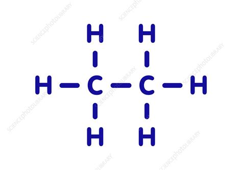 Ethane natural gas component molecule, illustration - Stock Image - F027/8571 - Science Photo ...