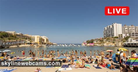 【LIVE】 Webcam Malta - St. George's Beach, St. Julian's