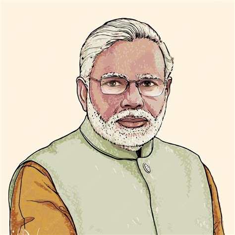 Premium Vector | Great Leader Narendra Modi Pride of India Portrait Illustration.