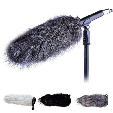 18cm Microphone Artificial Fur Windscreen Wind Cutter Cover Case ...