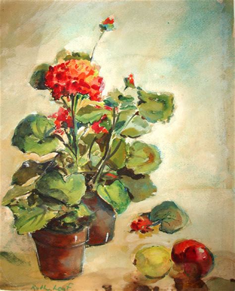 George Glazer Gallery - Antique Botanical Prints - Geraniums Still Life