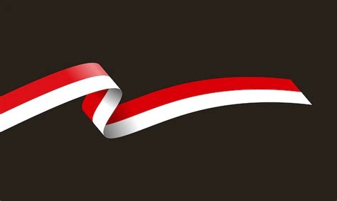 Premium Vector | Wavy flag of indonesia.