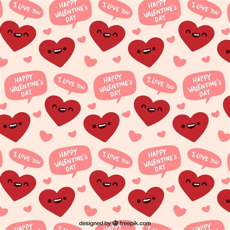 Free Vector | Nice heart valentine day pattern