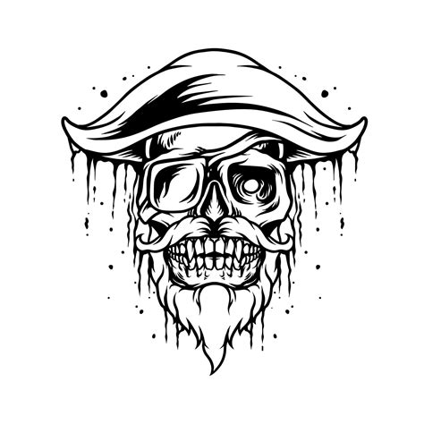 Pirate Skull Mascot Silhouette 3558428 Vector Art at Vecteezy