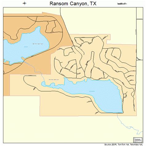 Ransom Canyon Texas Street Map 4860672