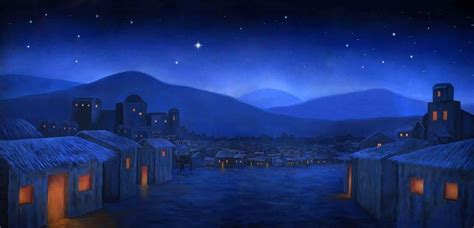 *Bethlehem Night* A nighttime Bethlehem prepares for the arrival of Joseph and Mary… and the ...
