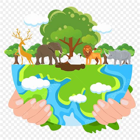 Protect Environment Vector Art PNG, Protect Environment Animals Vector ...