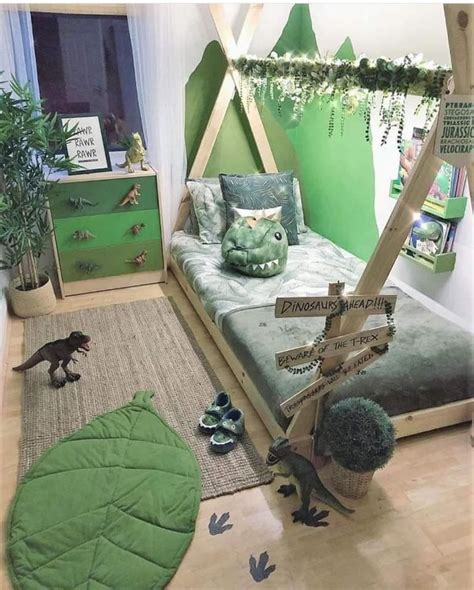 Super cute dinosaur bedroom for a kid Toddler Boy Room Decor, Toddler ...