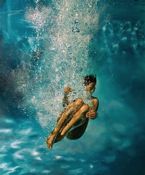 Eric Zener's New Photorealistic Underwater Paintings | Underwater painting, Water art, Water ...