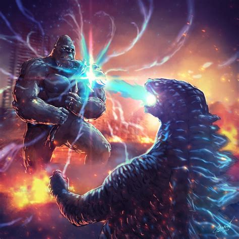 Godzilla V Kong by GARAYANN on DeviantArt | King kong vs godzilla, Kong godzilla, Godzilla