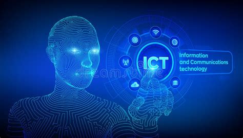 ICT - Information and Communication Technology Concept on Virtual ...