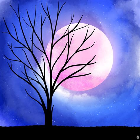 Pink Moon by VirtualPaperART on DeviantArt