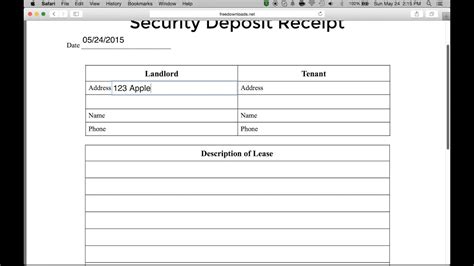 How to Write a Security Deposit Receipt Form | PDF | Word - YouTube