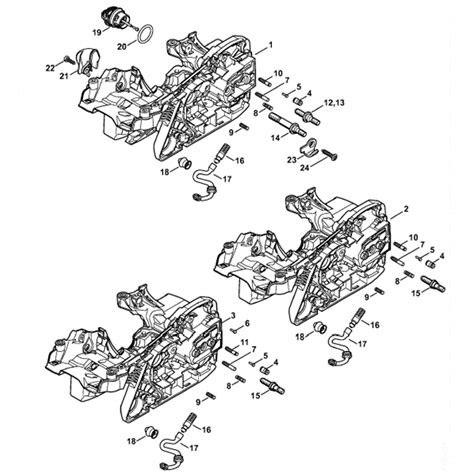 Stihl MS 271 Chainsaw (MS271 CBE) Parts Diagram, Engine Housing