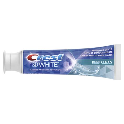 Crest 3D White Whitening Toothpaste, Deep Clean - Ingredients ...