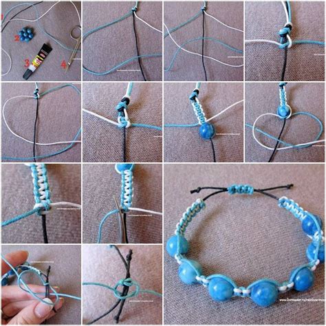 How to make Large Beads Bracelet step by step DIY tutorial instructions ...