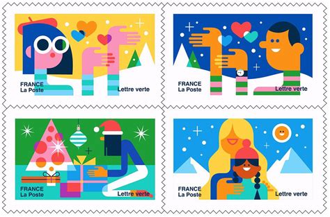 La Poste Holiday Stamps | Mendola Artists Representatives