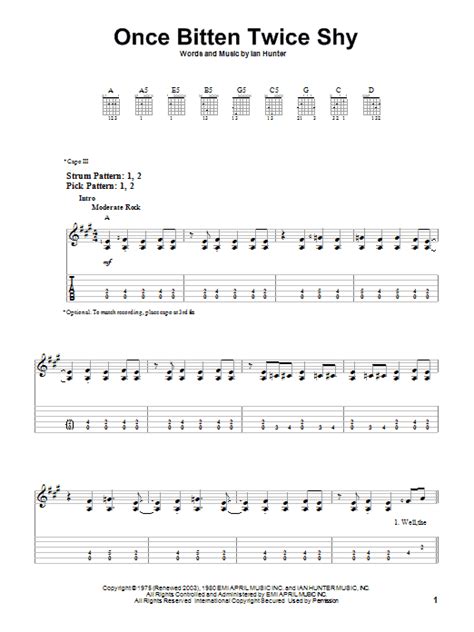 Once Bitten Twice Shy by Great White - Easy Guitar Tab - Guitar Instructor