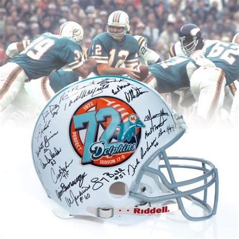 1972 Miami Dolphins Full Team Signed Helmet