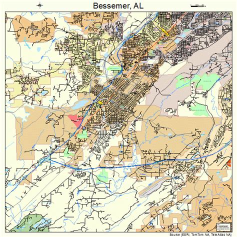 Bessemer Alabama Street Map 0105980