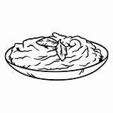 Mashed Potatoes Coloring Page sketch template