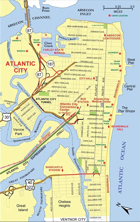 Atlantic City Boardwalk Map Printable - Printable Kids Entertainment