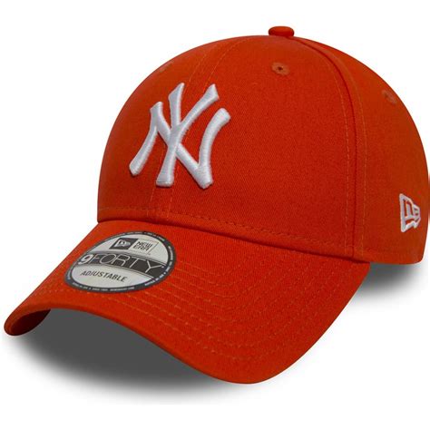 New Era Curved Brim 9FORTY Essential New York Yankees MLB Orange ...