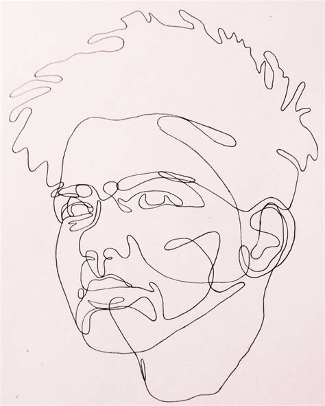 Continuous Line Drawing Face at PaintingValley.com | Explore collection of Continuous Line ...