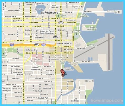 Map of St. Petersburg - TravelsMaps.Com