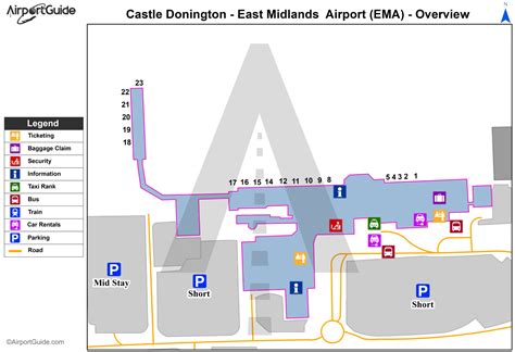 Castle Donington - East Midlands (EMA) Airport Terminal Maps - TravelWidget.com