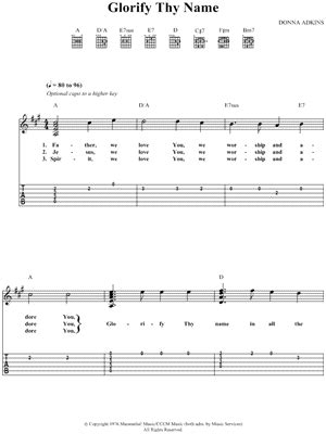 "Glorify Thy Name" Sheet Music - 2 Arrangements Available Instantly ...