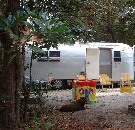 Vintage Awnings: Camping at James Island County Park Near Charleston, SC