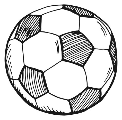 Premium Vector | Soccer ball sketch Football symbol Sport game icon