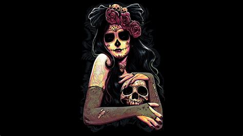 Download Girly Skull Wallpaper | Wallpapers.com