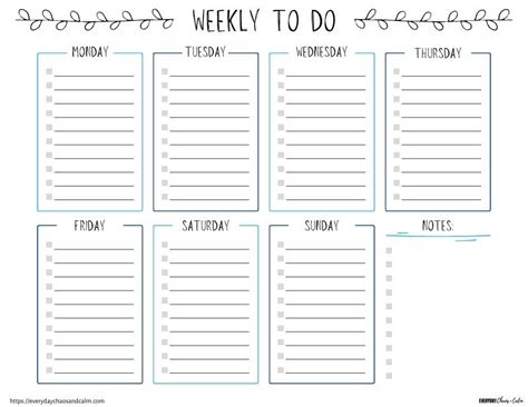 6 Printable Weekly To Do List Templates For Better Productivity