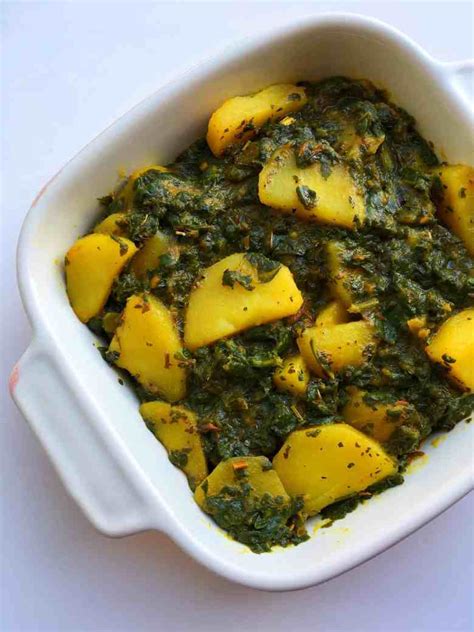 Aloo Palak Recipe - Spinach & Potato Curry - Fatima Cooks