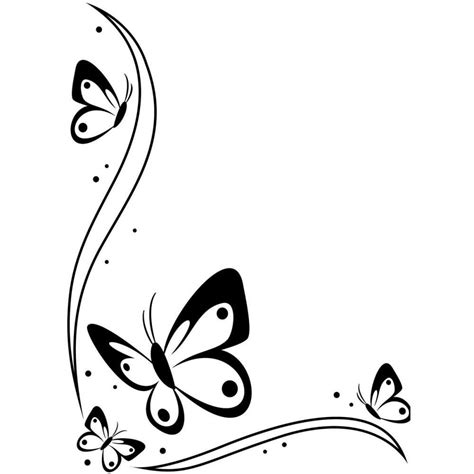 Butterfly black and white butterfly clipart border black and white ...