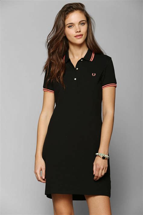 Lyst - Fred Perry Polo Shirt Dress in Black