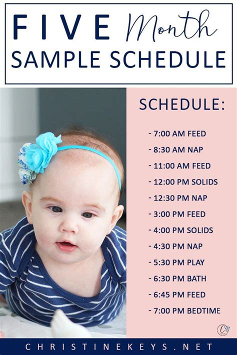 The 5 Month Baby Schedule that You'll Want to Try Out | Baby schedule ...