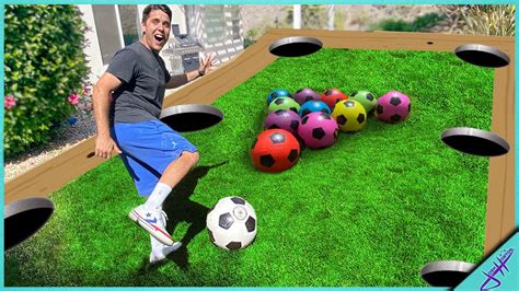 WE BUILT A GIANT SOCCER POOL GAME IN MY BACKYARD! - YouTube