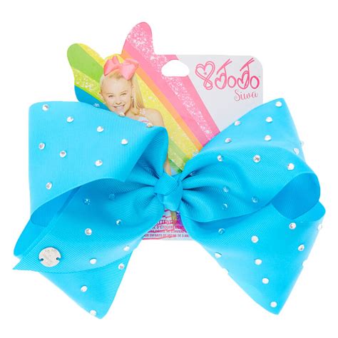 JoJo Siwa Large Rhinestone Blue Signature Hair Bow | Claire's