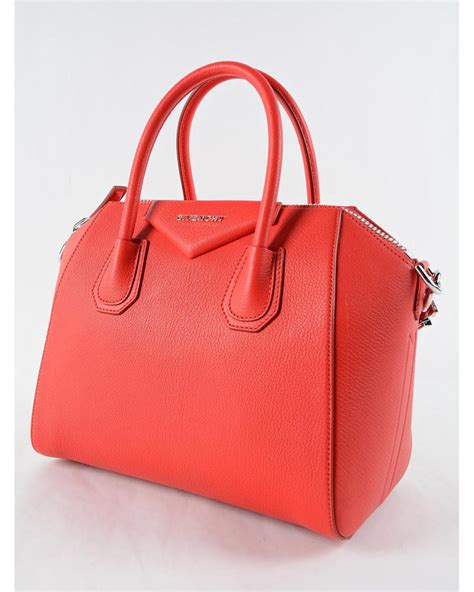 Givenchy Antigona Small Red Bag | Luxury Fashion Clothing and Accessories