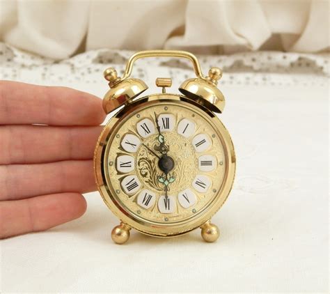 Small Vintage Mechanical Unused Alarm Clock, Retro 1970s West German ...