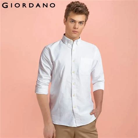 Giordano Men Shirt Casual Shirt Oxford Blouse Camisa Masculina 2017 ...