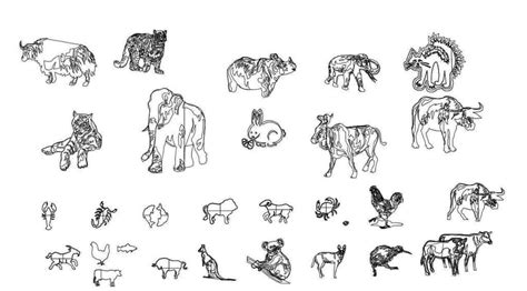 Free Animal blocks - 【Free CAD Download World-Download CAD Drawings】