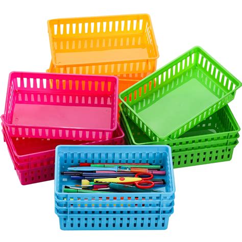 Buy DEAYOU 16 Pack Classroom Storage Baskets Bins, Small Plastic ...