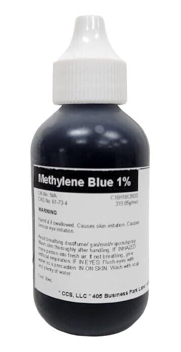 Methylene Blue 1% Aqueous Stain/dye Solution 60mL (2 fl oz) | eBay