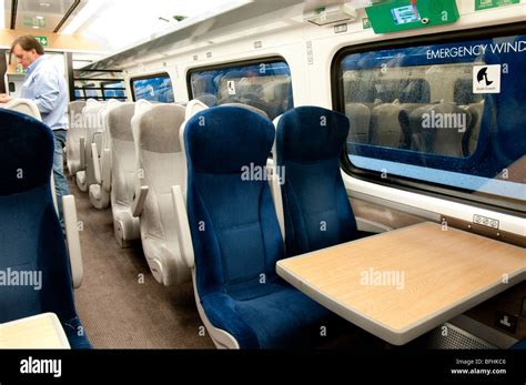 uk england train carriage interior Stock Photo - Alamy