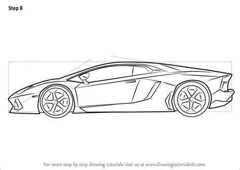 How to Draw Lamborghini Centenario Side View (Sports Cars) Step by Step | DrawingTutorials101.com