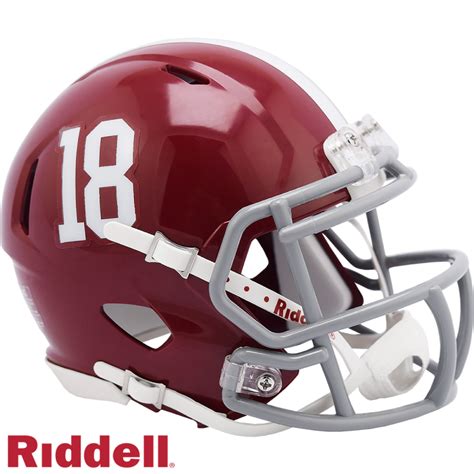 Alabama Crimson Tide Speed Mini Helmet by Riddell #18 | Sports Memorabilia!